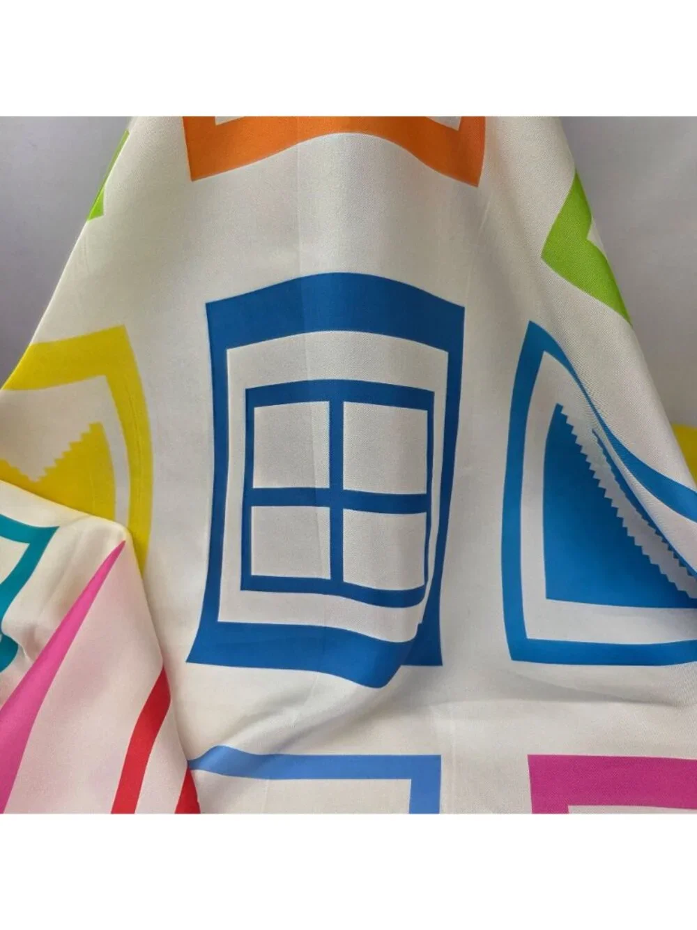 Ruth Adler Schnee Designs Geometric Print Silk Scarf